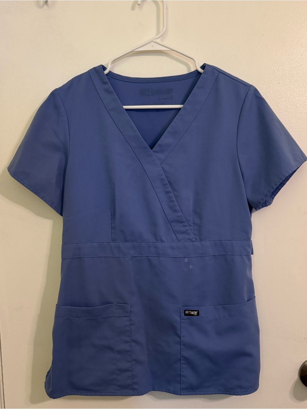 Grey's Anatomy Light Blue Scrub Top with Front Pocket